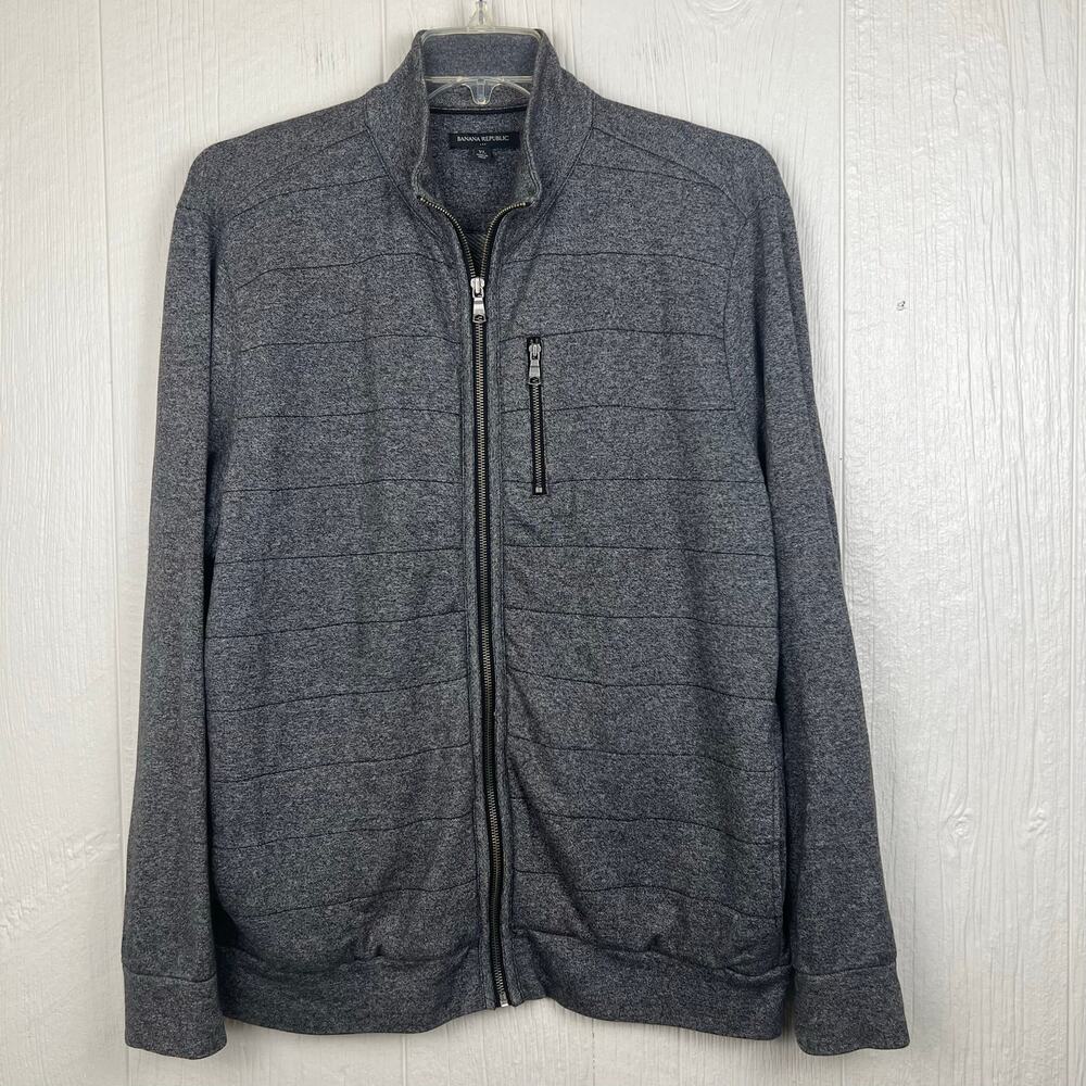Banana republic lightweight jacket men’s XL full zip sweatshirt type mock collar